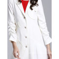 Woman Long Jacket with Long Sleeve Autumn Slim Jacket